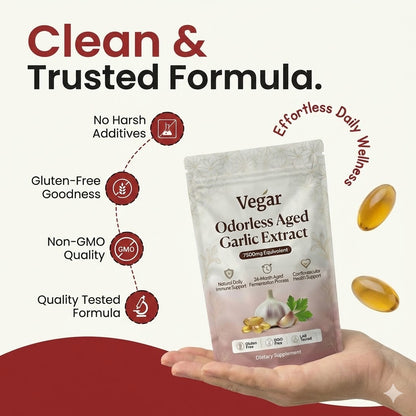 Extracto de Ajo Envejecido - Cápsulas Blandas Inodoras de 7500mg