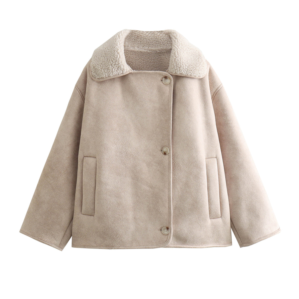 Women 2025 New Suede fleece-lined warm coat